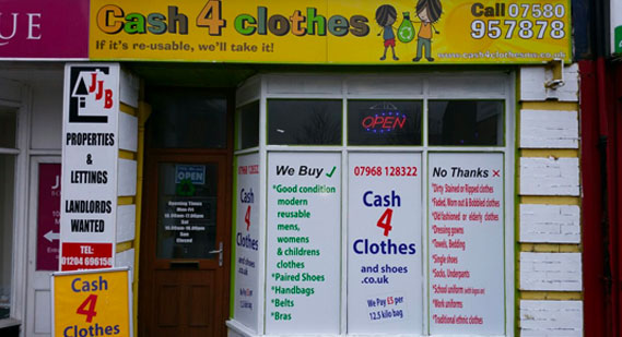 Cash for Clothes Shop in Horwich